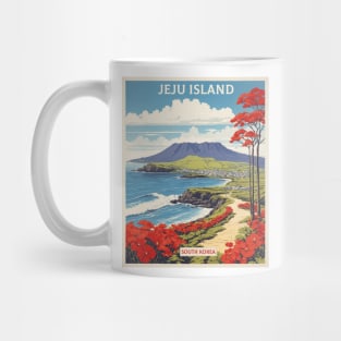 Jeju Island South Korea Travel Tourism Retro Vintage Mug